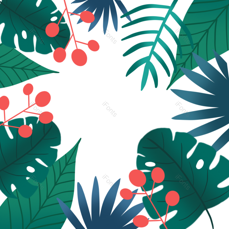 叶子图片,边框元素,花草PNG,树叶免抠素材